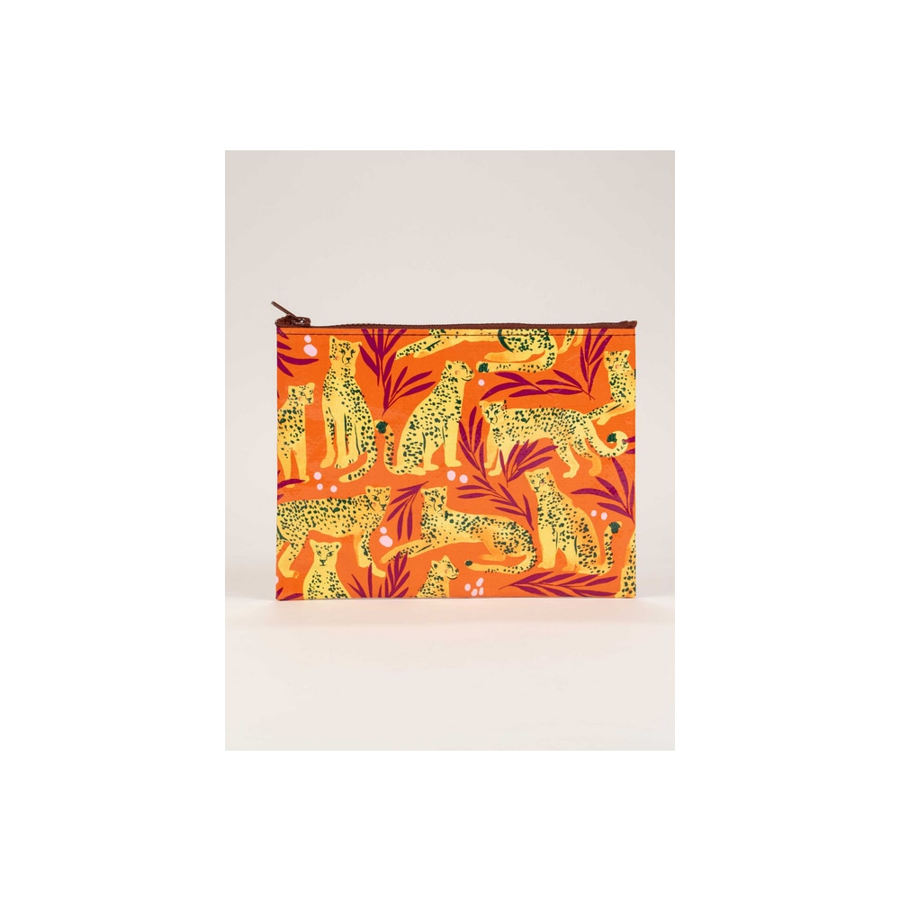 BlueQ, Pouch, Art & School, 7.25"x9.5", Zipper, Cheetah, 776218
